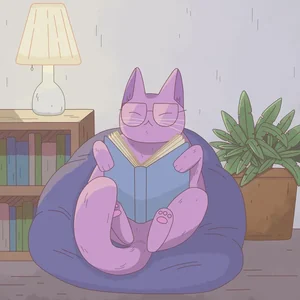 A Good Book cover art by Purrple Cat