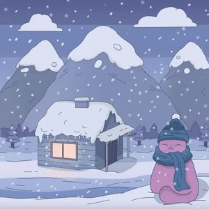 Snowbound cover art by Purrple Cat